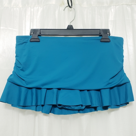 Sz 10 La Blanca  Island Goddess Ruffle Swim Skirt - Picture 2 of 16